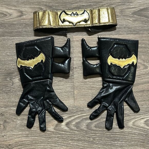 Batman Costume Kids Size Medium Superhero Halloween Jumpsuit with Cape - Picture 9 of 15